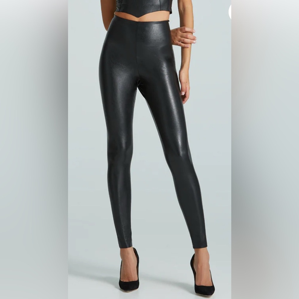 Commando Black Faux leather Leggings